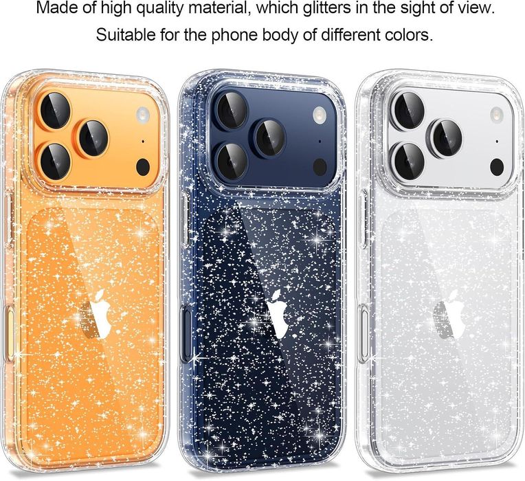 Блестящ кейс glitter case за apple iphone 17 pro