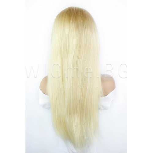 Дълга руса лейс фронт перука от ЕСТЕСТВЕН косъм - Флавия