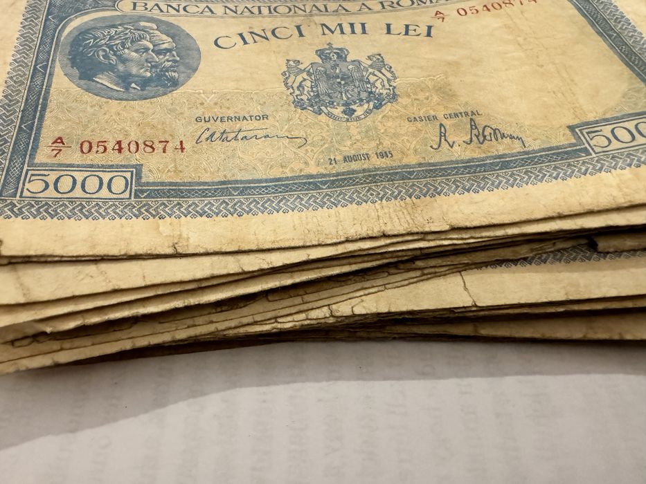 Colectie bancnote 5000 Lei din 1945