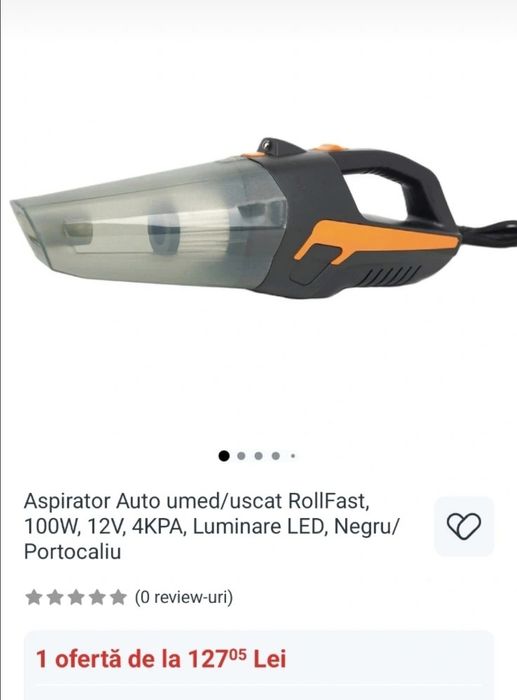 Aspirator auto umed/uscat Rollfast nou
