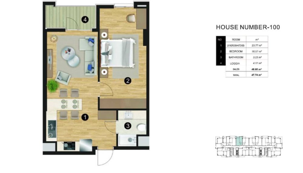 ПРОДАЁТСЯ КВАРТИРА!!!  ЖК “New port”.   2/9/19.   46,66м2