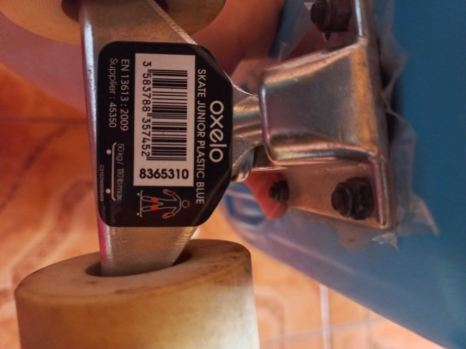 Mini skateboard plastic Albastru Copii