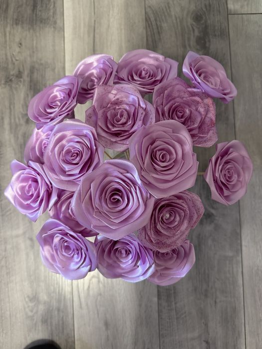 Trandafiri satin17 bucati