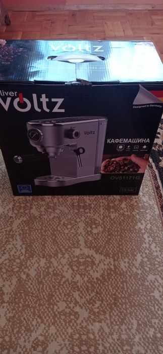 Еспресо машина Oliver Voltz, 1450W, 15 bar, 1L, Подгряване на чаши, Ав