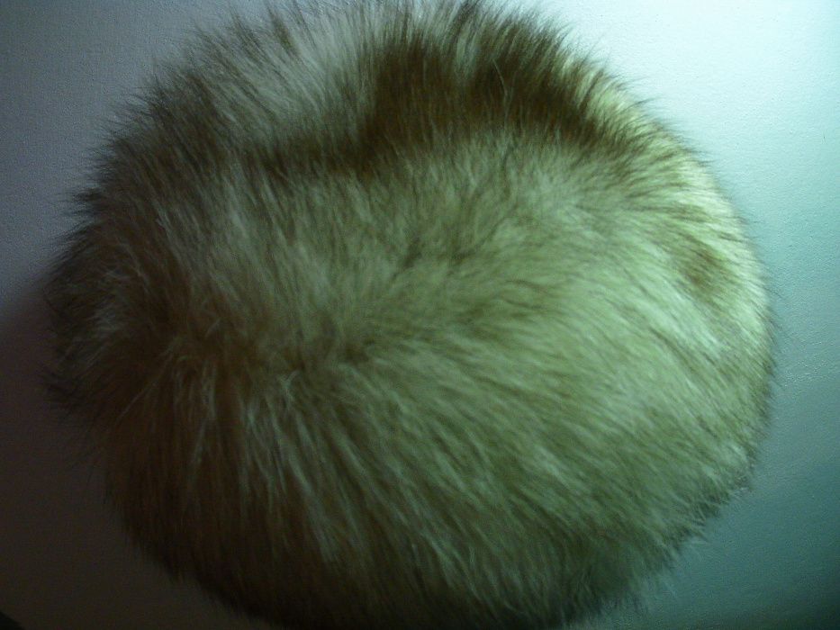 Caciula dama din blana naturala de vulpe albastra