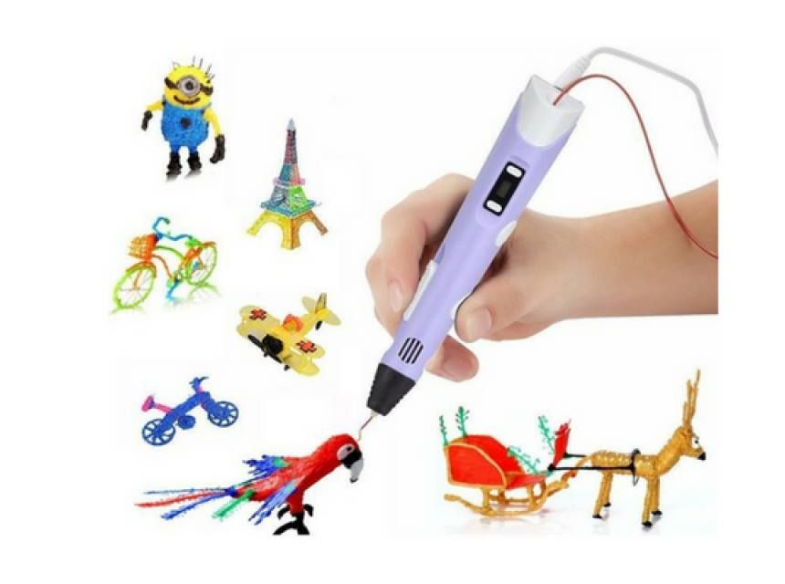 Уникална 3D писалка с дисплей PR12V + 50м. филамент. 3D моделиране