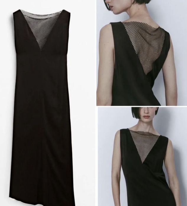 Черное вечернее платье Massimo Dutti