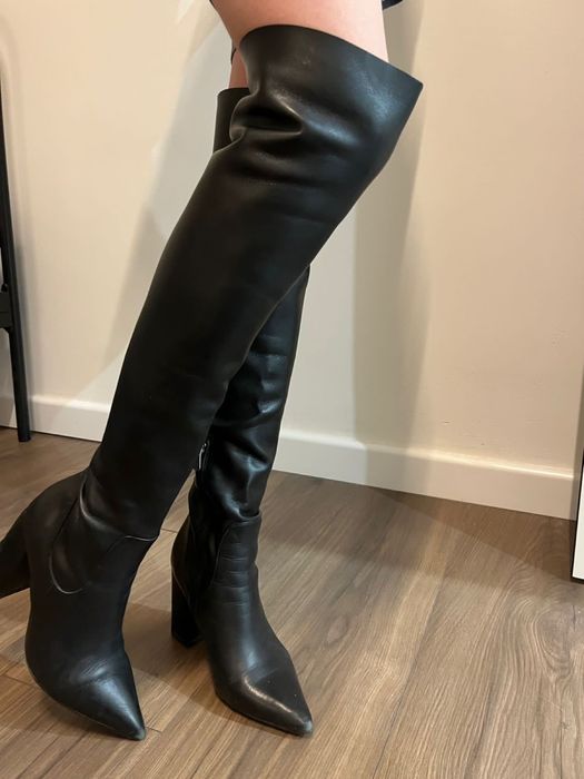 Ботфорты кожа размер35-36