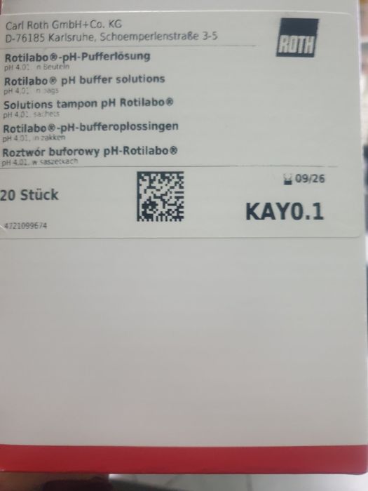 Буфери за калибриране  рН метър