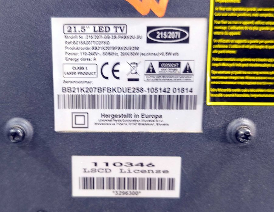 Televizor LED BLAUPUNKT 215/207I-G3S-SB-FHBKDEU-EU - 21.5 inch/55 cm - Impecabil