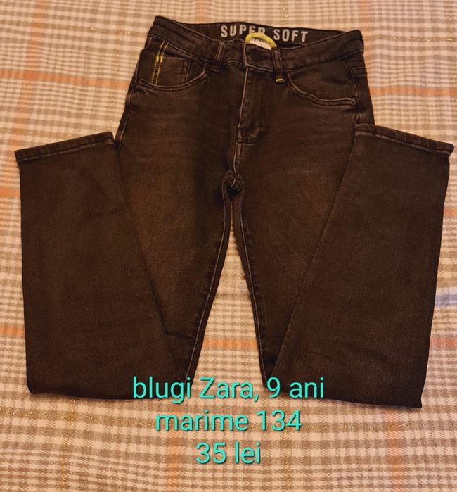 Vand blugi / jeans copii, Zara si H&M, 8-10 ani, marime 128-140