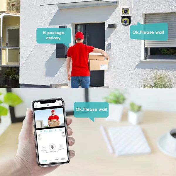 Wi-Fi/PTZ двойна камера за наблюдение Full HD / SMK026 /