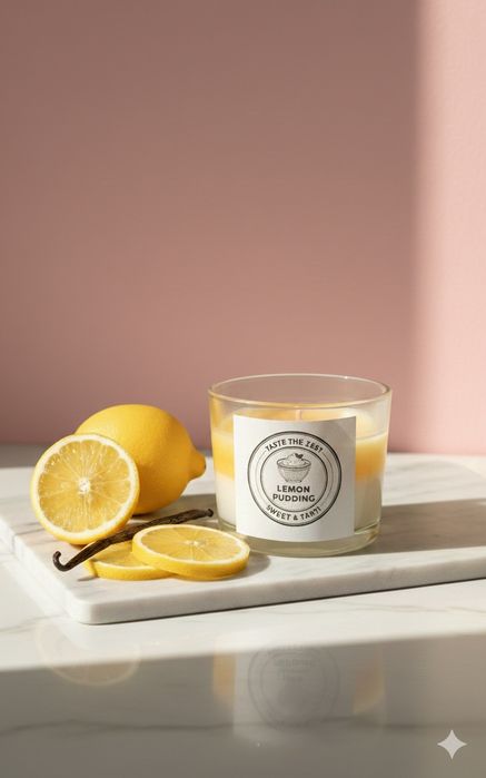 Lumânare desert lemon pudding