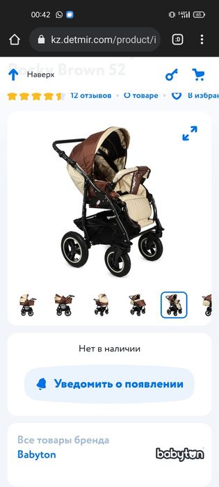 Коляска Babyton Rocky  Brown