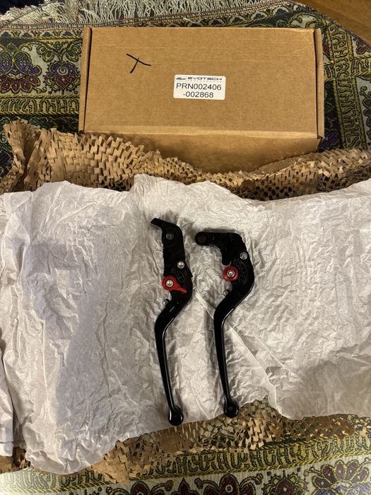 Evotech set manete frână/ambreiaj Tuono V4/RSV4/660 lungi, pliabile