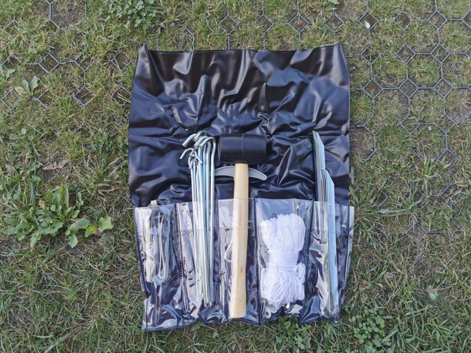 Монтажен комплект за палатка - колчета, гумен чук, въже, ластици и др