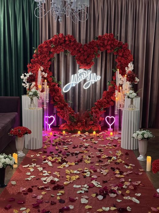 Оформление предложения руки и сердца MARRY ME