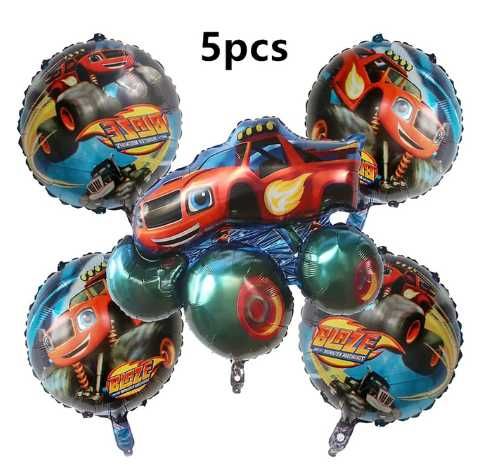 Пламъчко балони 2 модела, Фолиеви балони, Blaze Monster, рожден ден