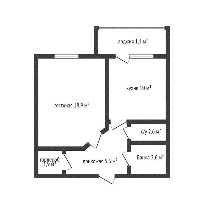 1-ком. в мкр. Аэропорт!