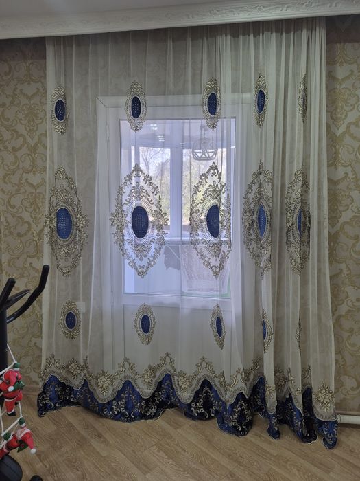 Продам б/у тюль и шторы