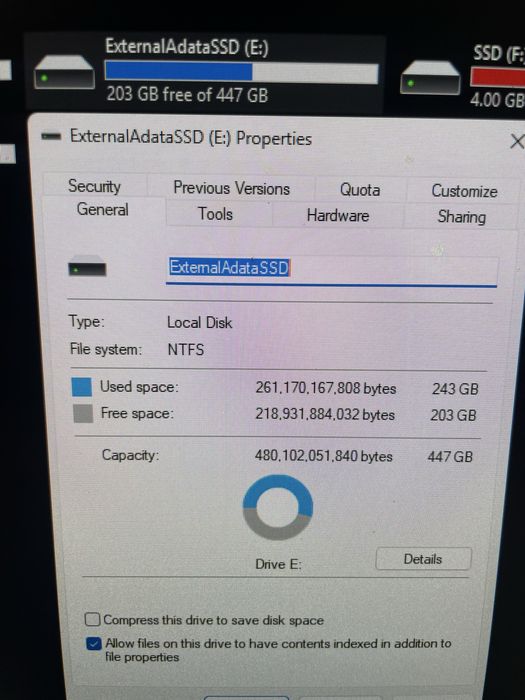 SSD Extern Adata 500gb