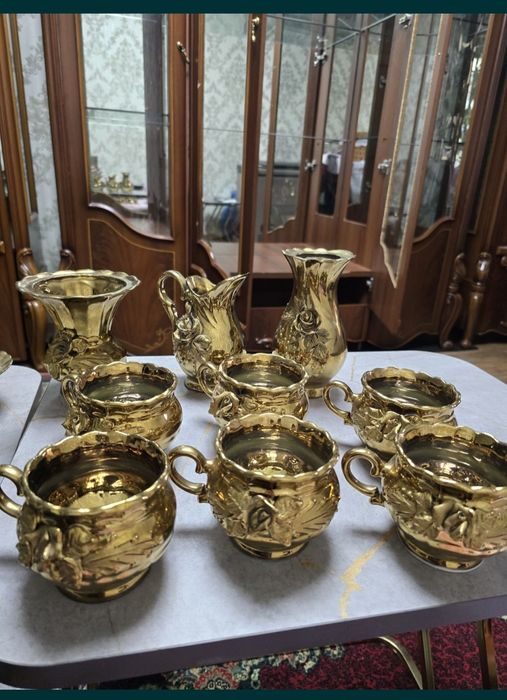 посуда золотая новая