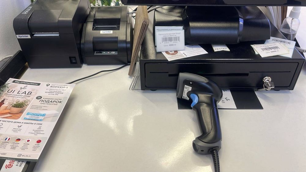 Комплект кассового оборудования POS, принтер чеков и ценников