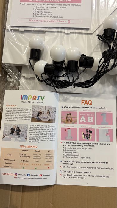 Цифра 1 за рожден ден с вградени ламички