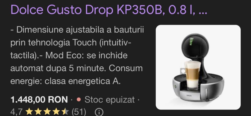 Espressor Krups Nescafe Dolce Gusto Drop KP350B