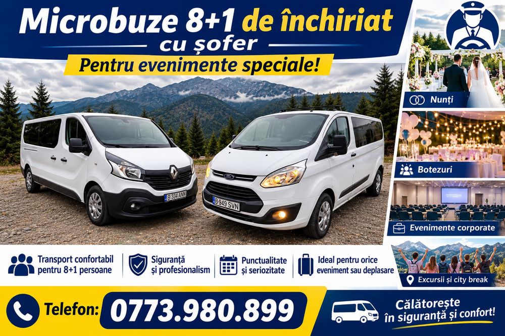 Inchirieri auto 8+1 Bucuresti