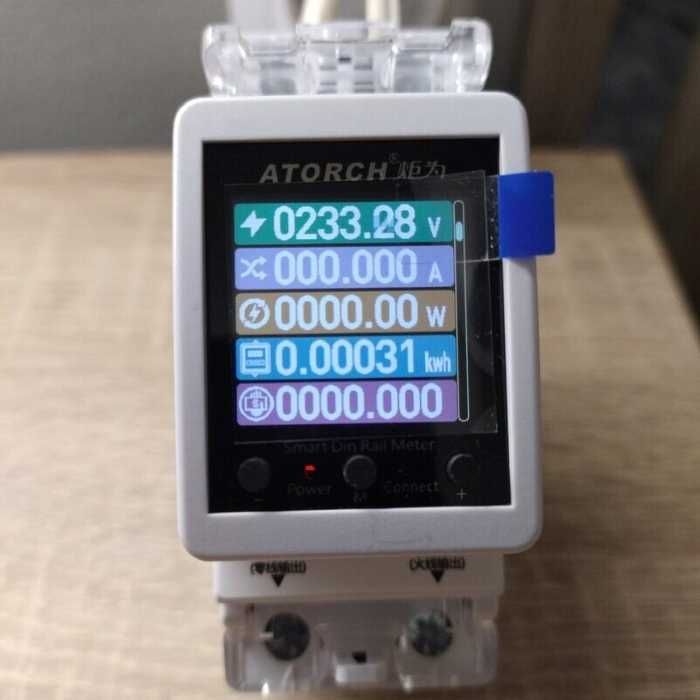 100A WiFi Двутарифен монофазен смарт електромер за DIN шина