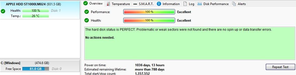 Hard disk 1TB 2.5" 100% health - 6 bucăți