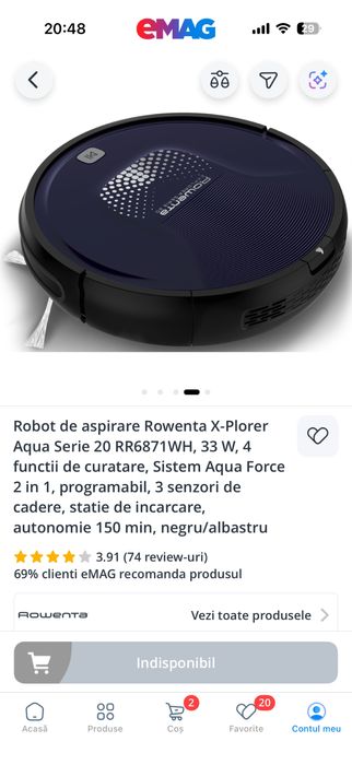 Vand aspirator robot Rowenta