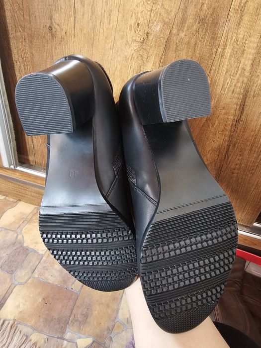 Коженные длинные сапоги