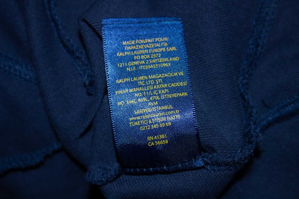Polo Ralph Lauren оригинална рокля с яка тъмно синя бродирано пони 16 год./XS