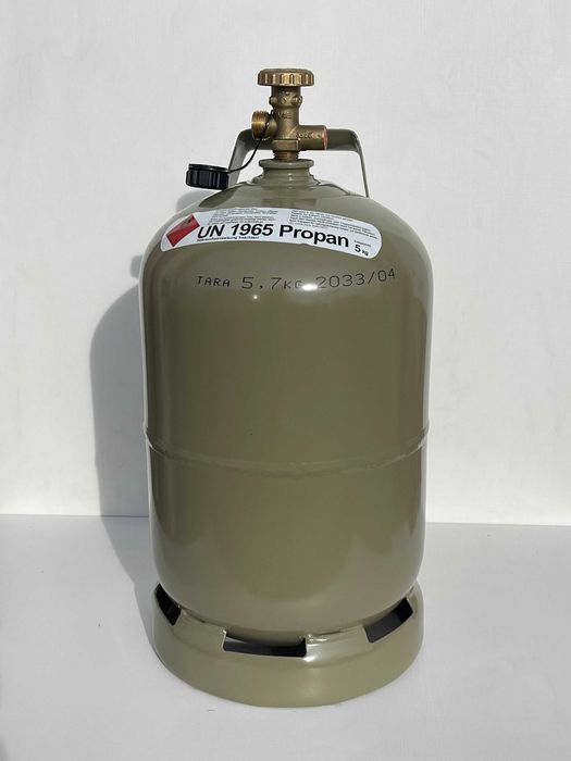 Туристическа Газова Бутилка с ъглов кран за Каравани