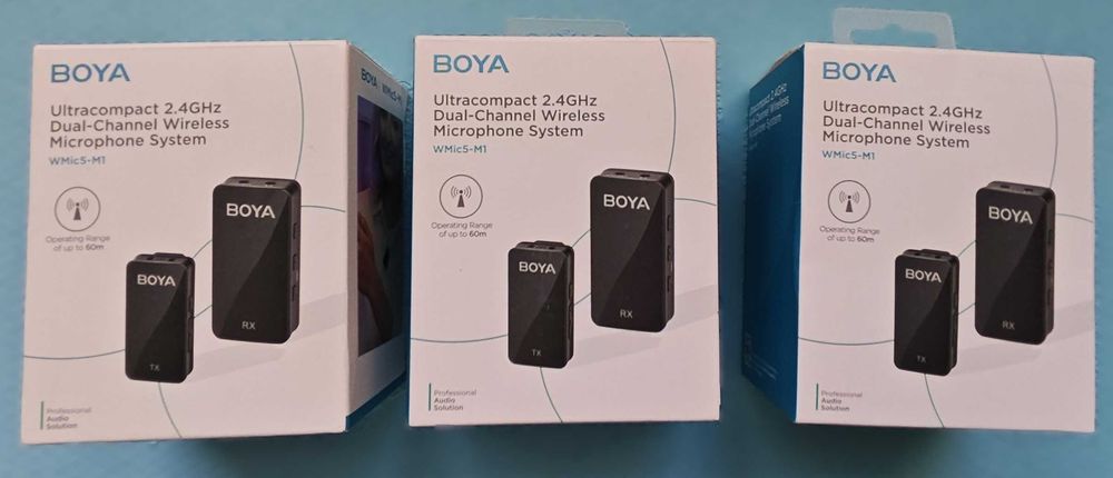 Професионални микрофони BOYA WMic5 - ултра комп. стрийм, подкаст, live