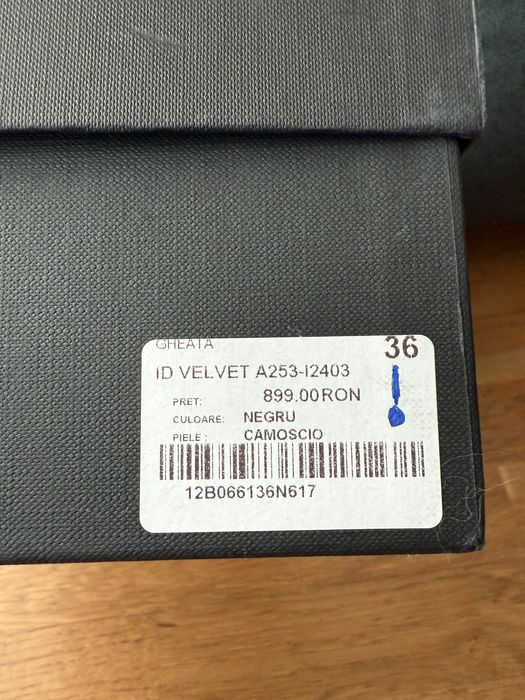 Botine piele intoarsa Musette A253 mărimea 36