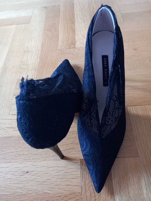 нови Zara официални обувки - красива дантела