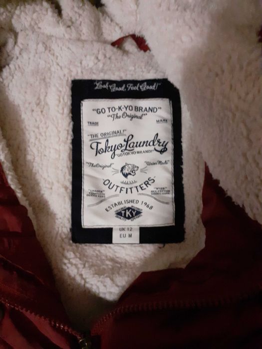 Vestă cu glugă  Puffer Tokyo Laundry- Original, îmblănită, mărime M/40