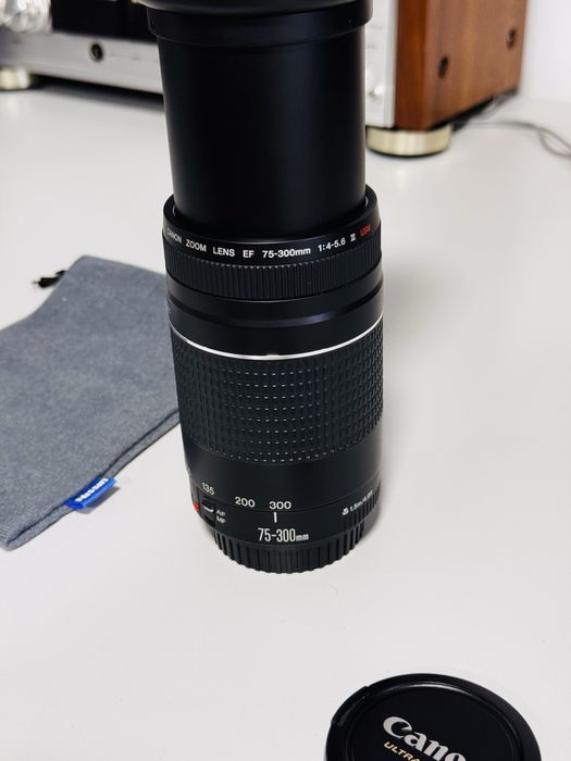 Obiectiv zoom CANON ultrasonic 75-300mm III - ca Nou - impecabil - USM