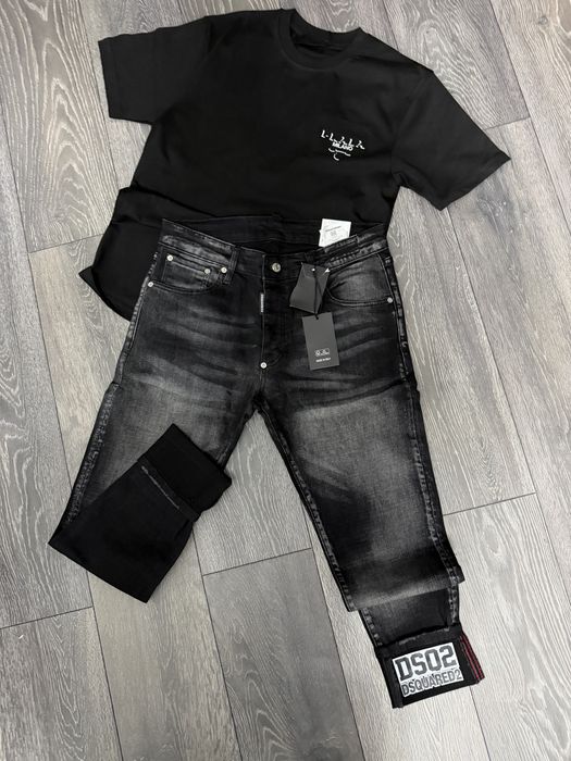 Blugi si tricou dsq2 calitate superioara