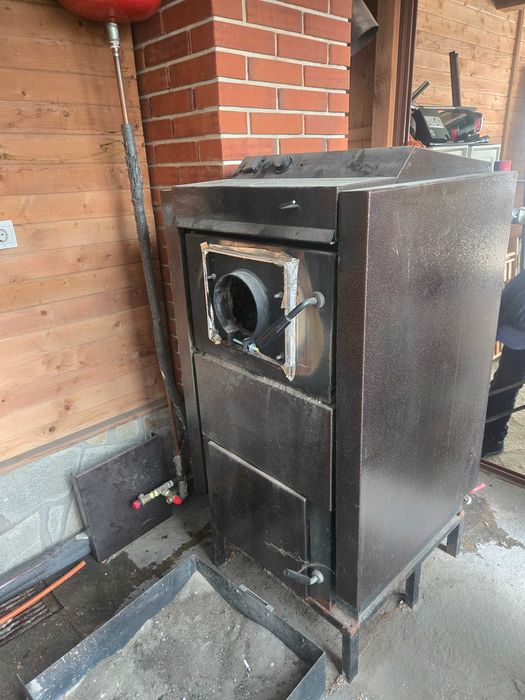 ATMOS 32 kW дърва + пелети / MUDLARK 35kw / WiFi контролер/ бункер 150 кг