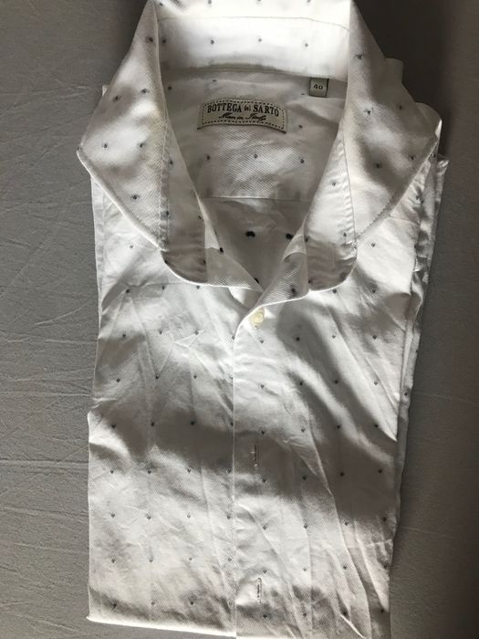 Bottega del Sarto италианска бяла риза slim fit, размер 40