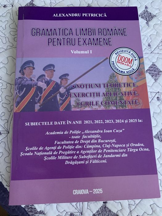 set de 2 carti- gramatica lb romana pt politie/drept