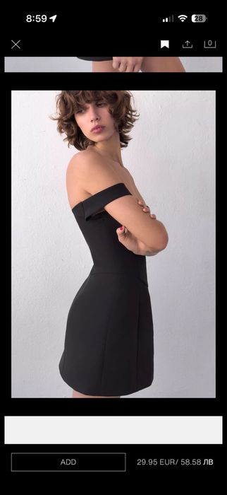 Zara черна рокля