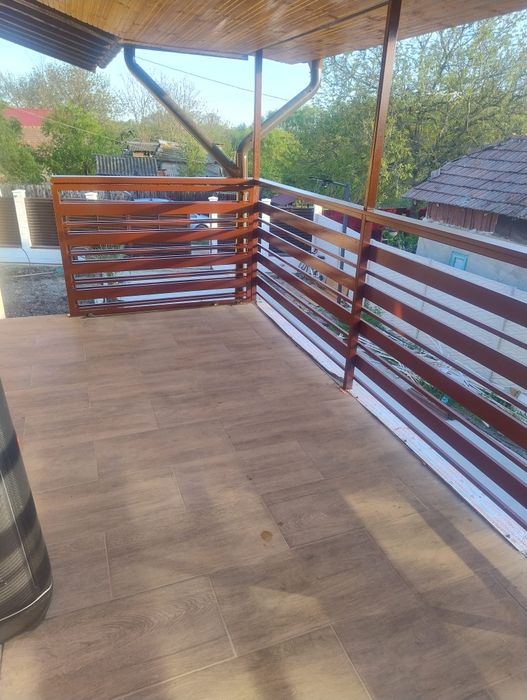 Scara exterioara și  balustrada cu poarta mica rulanta