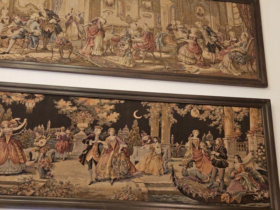 Tapiserie veioza  scena galantă