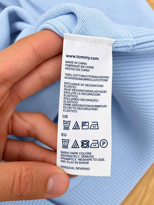 Pulover Tommy Hilfiger bărbați din bumbac Premium Cotton, albastru deschis, Mărimea XL
