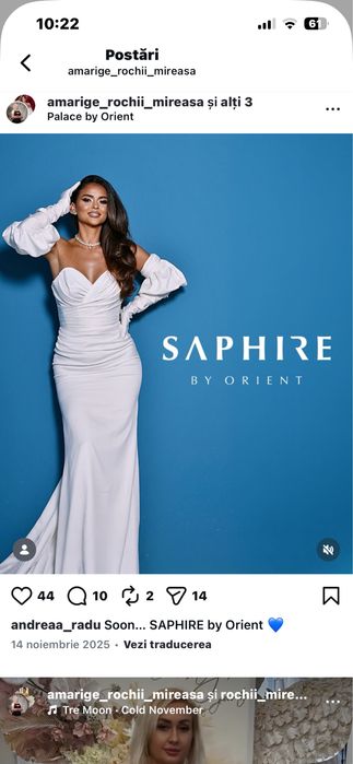 Rochie mireasa cu manusi
